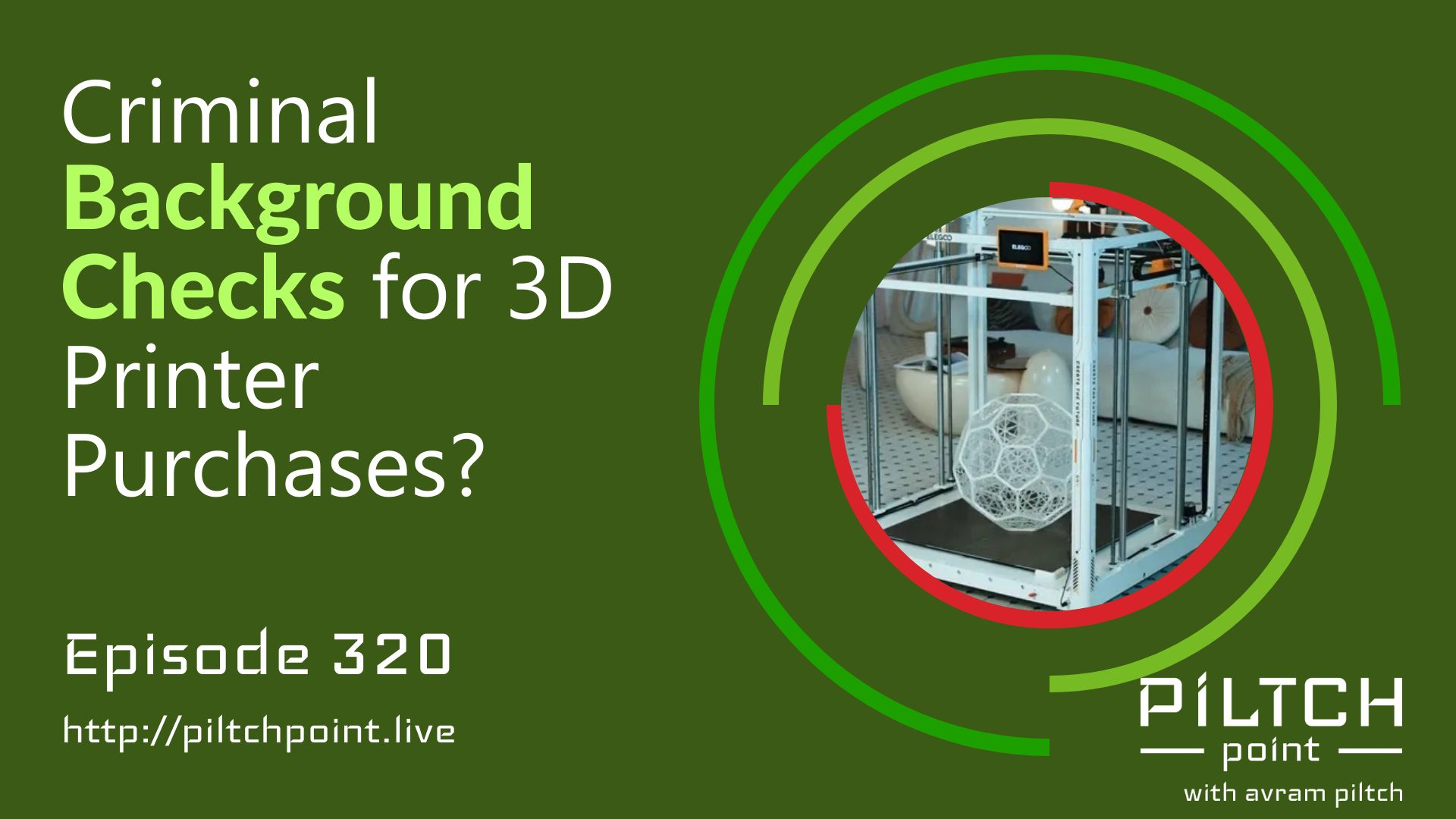 Criminal Background Checks for 3D Printer Purchases? - Episode 320 episode artwork